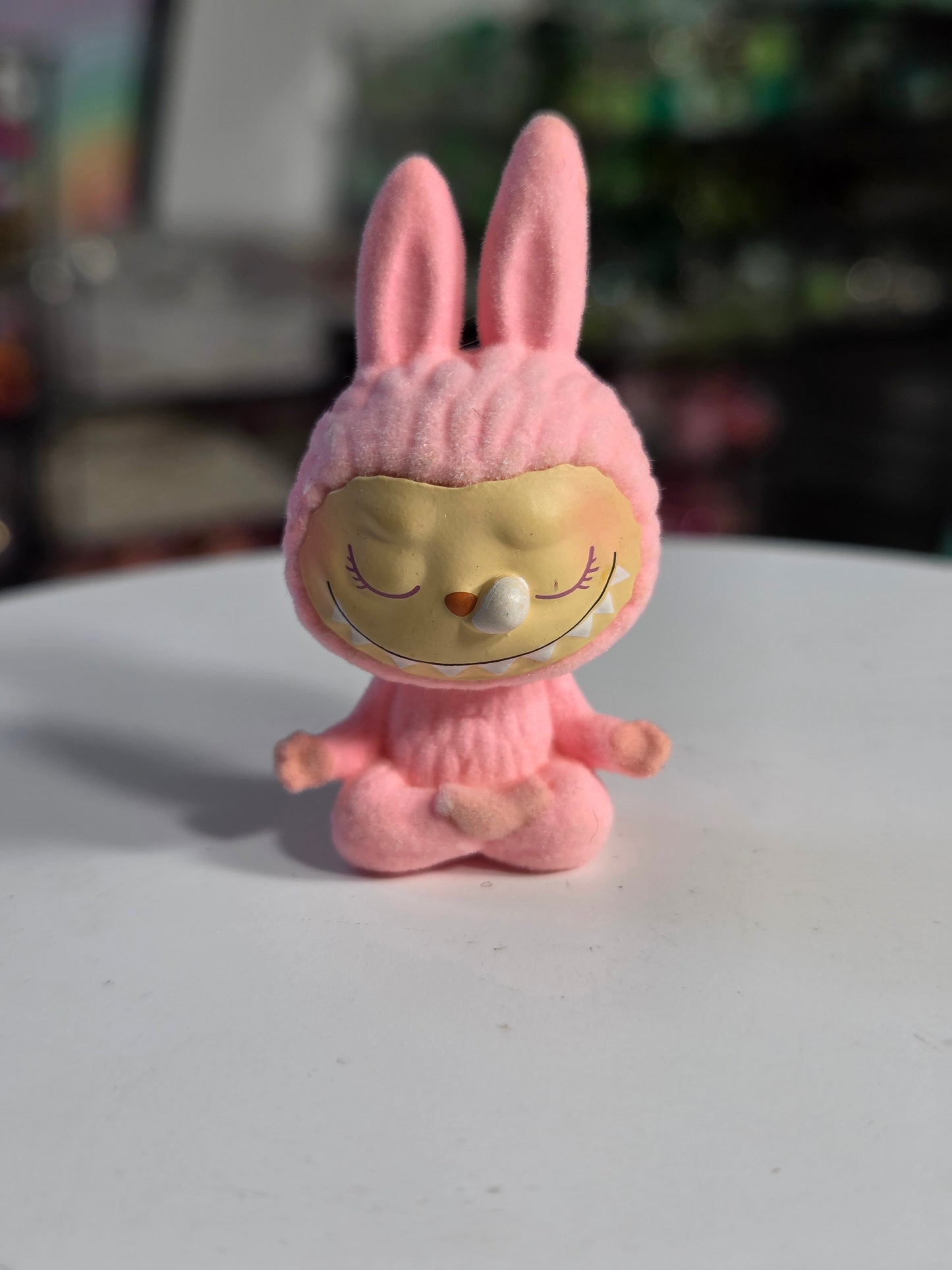 Pink labubu yoga