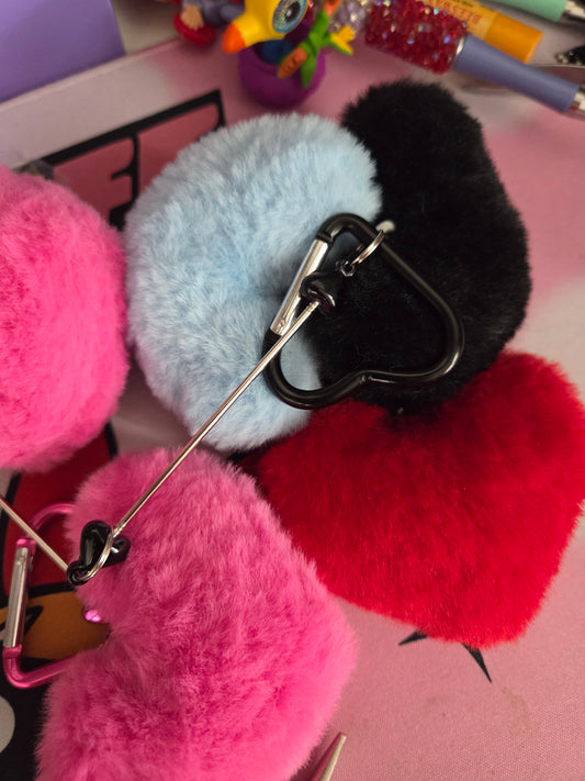 Add your topper on a Keychain with heart puff